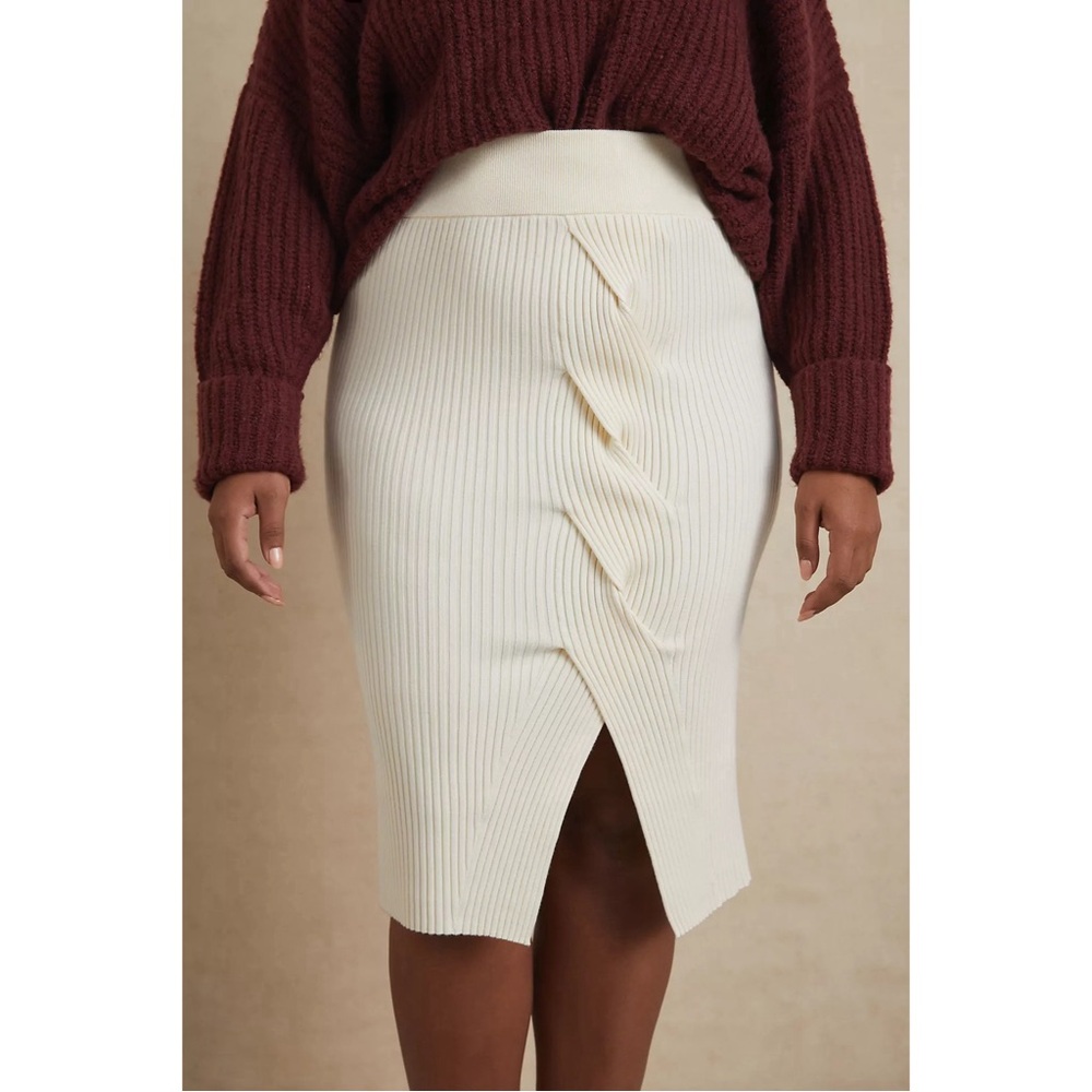Anthropologie Maeve Desiree Knit Midi Skirt NWT SIZ XL-1X - Picture 3 of 16